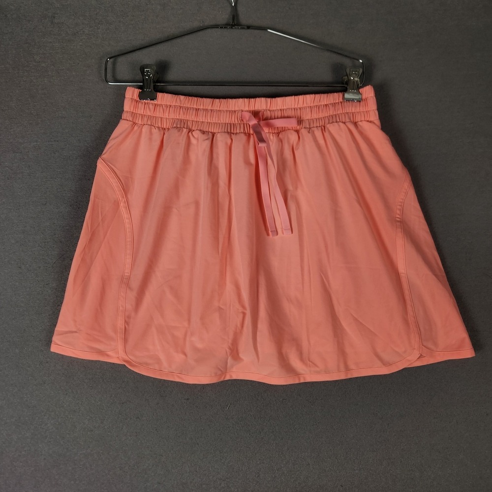 Beyond Yoga Stretch Woven Stride Lined Skirt Women's M Coral Skort Mini